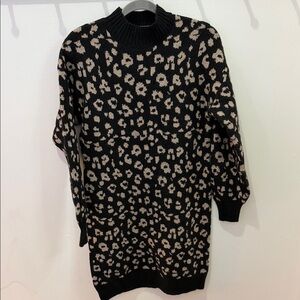 NWT Old Navy Cheetah Sweater Dress